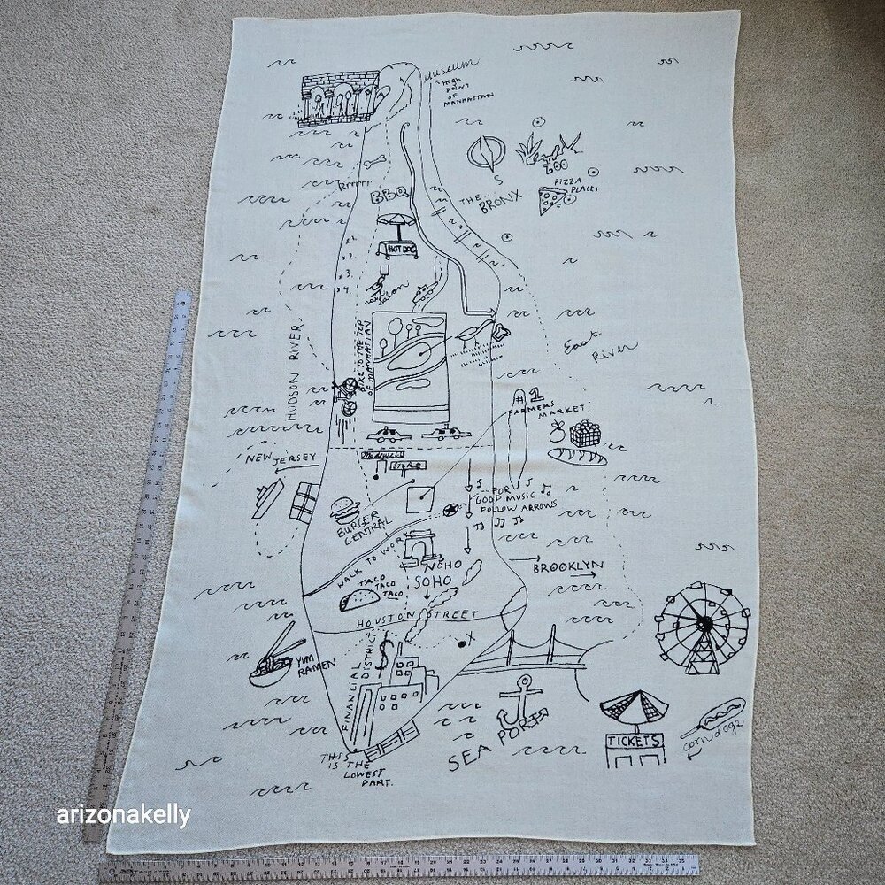 Madewell CityGuide NYC Doodle Map Wool Manhattan New York